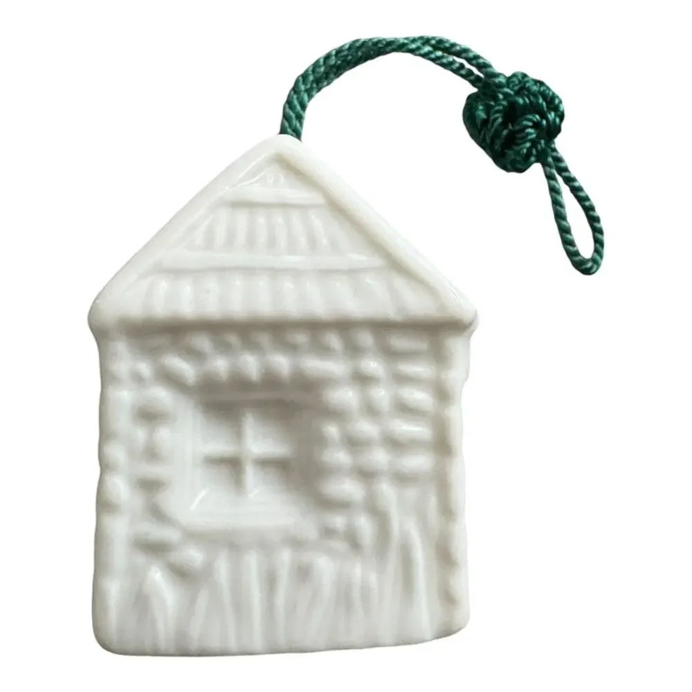 NWB Vintage Irish Belleek Porcelain Christmas ornament Foley's Forge - With Box
